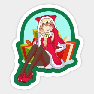 Christmas Anime Girl Sticker